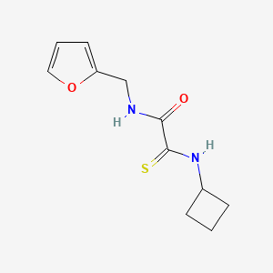 molecular formula C11H14N2O2S B12899685 Acetamide, 2-(cyclobutylamino)-N-(2-furanylmethyl)-2-thioxo- CAS No. 335373-66-5