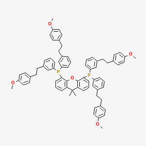 molecular formula C75H72O5P2 B12899698 (9,9-Dimethyl-9H-xanthene-4,5-diyl)bis(bis(3-(4-methoxyphenethyl)phenyl)phosphine) 