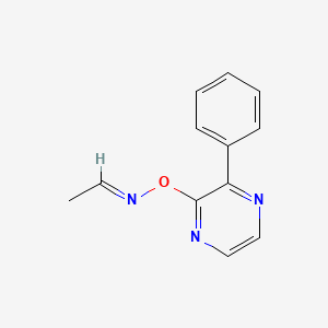 molecular formula C12H11N3O B12899727 Acetaldehyde O-(3-phenylpyrazin-2-yl) oxime 