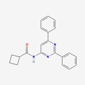 molecular formula C21H19N3O B12899742 N-(2,6-diphenylpyrimidin-4-yl)cyclobutanecarboxamide CAS No. 820961-51-1
