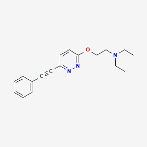 molecular formula C18H21N3O B12899764 N,N-Diethyl-2-{[6-(phenylethynyl)pyridazin-3-yl]oxy}ethan-1-amine CAS No. 87148-54-7