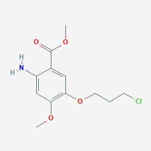 molecular formula C12H16ClNO4 B1289978 Methyl 2-amino-5-(3-chloropropoxy)-4-methoxybenzoate CAS No. 380844-26-8