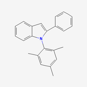 molecular formula C23H21N B12899880 1-Mesityl-2-phenyl-1H-indole CAS No. 844819-41-6