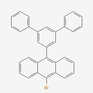 molecular formula C32H21B B1289989 9-(3,5-Diphenylphenyl)-10-bromoanthracene CAS No. 474688-74-9