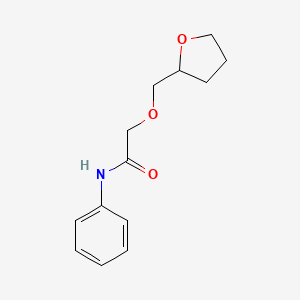 molecular formula C13H17NO3 B12899912 2-[(Oxolan-2-yl)methoxy]-N-phenylacetamide CAS No. 62593-66-2