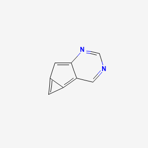 molecular formula C8H4N2 B12899958 Cyclopropa[3,4]cyclopenta[1,2-d]pyrimidine CAS No. 297182-36-6