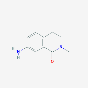 molecular formula C10H12N2O B1289997 7-amino-2-methyl-3,4-dihydroisoquinolin-1(2H)-one CAS No. 643087-30-3