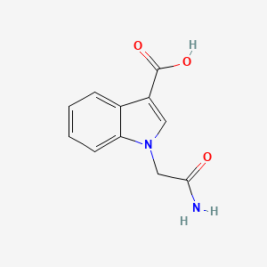 molecular formula C11H10N2O3 B1290000 1-(carbamoylmethyl)-1H-indole-3-carboxylic acid CAS No. 1020984-96-6