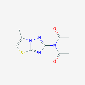 molecular formula C9H10N4O2S B12900003 N-Acetyl-N-(6-methyl[1,3]thiazolo[3,2-b][1,2,4]triazol-2-yl)acetamide CAS No. 62032-93-3