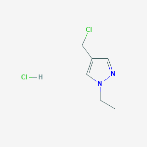molecular formula C6H10Cl2N2 B1290002 4-(Chloromethyl)-1-ethyl-1H-pyrazole hydrochloride CAS No. 1332529-52-8