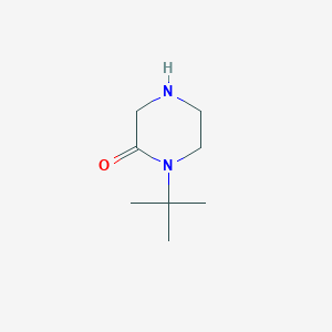 molecular formula C8H16N2O B1290010 1-(tert-Butyl)piperazin-2-one CAS No. 681483-76-1