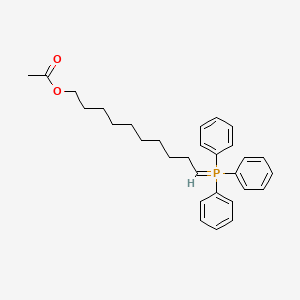 molecular formula C30H37O2P B12900111 10-(Triphenylphosphoranylidene)decyl acetate 