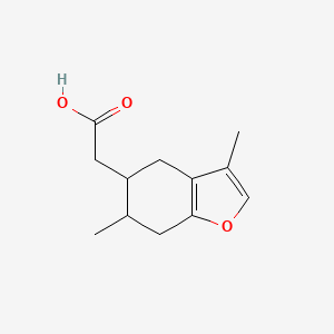 molecular formula C12H16O3 B12900133 2-(3,6-Dimethyl-4,5,6,7-tetrahydrobenzofuran-5-yl)acetic acid 