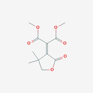 molecular formula C11H14O6 B12900137 Dimethyl 2-(4,4-dimethyl-2-oxodihydrofuran-3(2H)-ylidene)malonate CAS No. 71817-25-9