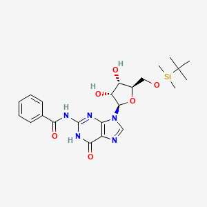 molecular formula C23H31N5O6Si B12900152 N-Benzoyl-5'-O-[tert-butyl(dimethyl)silyl]guanosine CAS No. 72409-25-7