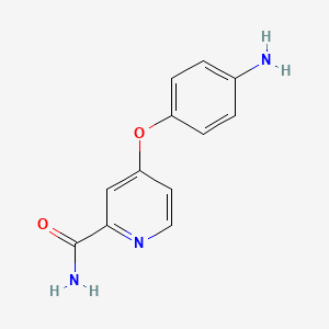 molecular formula C12H11N3O2 B1290018 4-(4-Aminophenoxy)pyridine-2-carboxamide CAS No. 284462-80-2