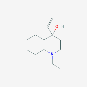molecular formula C13H23NO B12900197 4-Ethenyl-1-ethyldecahydroquinolin-4-ol CAS No. 62233-83-4
