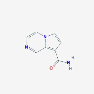 molecular formula C8H7N3O B129002 Pyrrolo[1,2-a]pyrazine-8-carboxamide CAS No. 158945-77-8