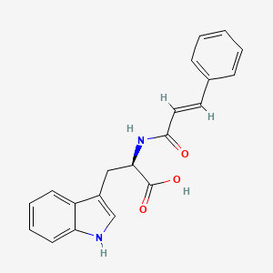 molecular formula C20H18N2O3 B12900244 (R)-2-Cinnamamido-3-(1H-indol-3-yl)propanoic acid 