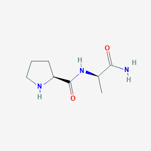 molecular formula C8H15N3O2 B12900253 (S)-N-((R)-1-Amino-1-oxopropan-2-yl)pyrrolidine-2-carboxamide CAS No. 142994-27-2