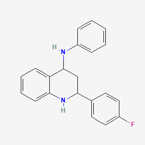 molecular formula C21H19FN2 B12900256 2-(4-Fluorophenyl)-N-phenyl-1,2,3,4-tetrahydroquinolin-4-amine CAS No. 89562-62-9