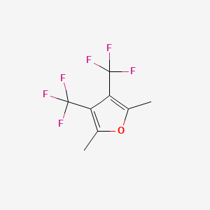 molecular formula C8H6F6O B12900263 2,5-Dimethyl-3,4-bis(trifluoromethyl)furan CAS No. 67837-81-4
