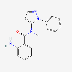molecular formula C17H16N4O B12900269 2-Amino-N-methyl-N-(1-phenyl-1H-pyrazol-5-yl)benzamide CAS No. 88277-67-2
