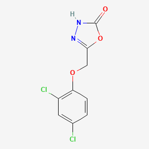 molecular formula C9H6Cl2N2O3 B12900277 5-((2,4-Dichlorophenoxy)methyl)-1,3,4-oxadiazol-2(3H)-one CAS No. 75823-08-4
