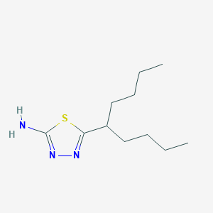 molecular formula C11H21N3S B12900302 5-(Nonan-5-yl)-1,3,4-thiadiazol-2-amine 