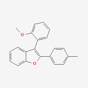 molecular formula C22H18O2 B12900306 3-(2-Methoxyphenyl)-2-(4-methylphenyl)-1-benzofuran CAS No. 62378-41-0