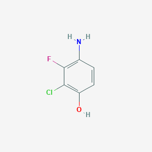 molecular formula C6H5ClFNO B1290033 4-Amino-2-chloro-3-fluorophenol CAS No. 1003710-18-6