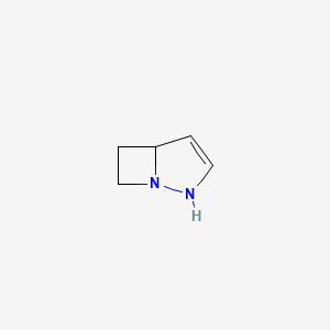 molecular formula C5H8N2 B12900342 1,2-Diazabicyclo[3.2.0]hept-3-ene CAS No. 6664-27-3