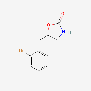 molecular formula C10H10BrNO2 B12900350 5-((2-Bromophenyl)methyl)-2-oxazolidinone CAS No. 62825-92-7