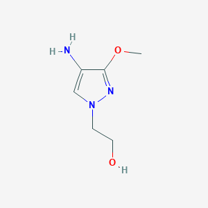 molecular formula C6H11N3O2 B12900381 2-(4-amino-3-methoxy-1H-pyrazol-1-yl)ethanol 