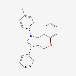 molecular formula C24H19NO B12900384 1-(4-Methylphenyl)-3-phenyl-1,4-dihydro[1]benzopyrano[4,3-b]pyrrole CAS No. 654651-10-2