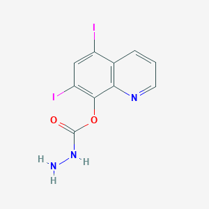 molecular formula C10H7I2N3O2 B12900396 5,7-Diiodoquinolin-8-yl hydrazinecarboxylate CAS No. 134143-81-0