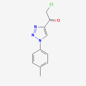 molecular formula C11H10ClN3O B12900417 2-Chloro-1-[1-(4-methylphenyl)-1H-1,2,3-triazol-4-yl]ethan-1-one CAS No. 88137-73-9