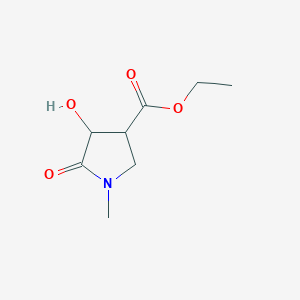 molecular formula C8H13NO4 B12900420 Ethyl 4-hydroxy-1-methyl-5-oxopyrrolidine-3-carboxylate CAS No. 141976-07-0