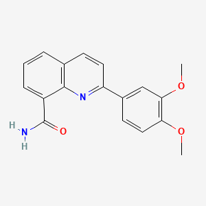 molecular formula C18H16N2O3 B12900450 2-(3,4-Dimethoxyphenyl)quinoline-8-carboxamide CAS No. 655222-63-2