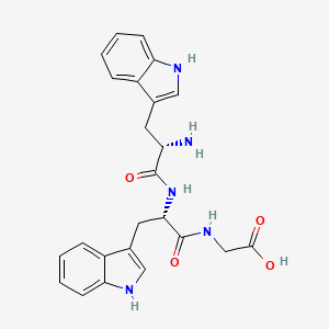molecular formula C24H25N5O4 B12900476 L-Tryptophyl-L-tryptophylglycine CAS No. 57850-27-8