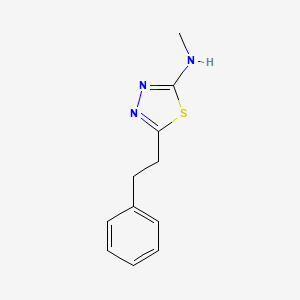 molecular formula C11H13N3S B12900491 N-methyl-5-phenethyl-1,3,4-thiadiazol-2-amine CAS No. 87410-88-6