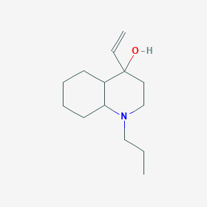 molecular formula C14H25NO B12900506 4-Ethenyl-1-propyldecahydroquinolin-4-ol CAS No. 62233-86-7