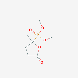 molecular formula C7H13O5P B12900602 Dimethyl (2-methyl-5-oxooxolan-2-yl)phosphonate CAS No. 91675-26-2