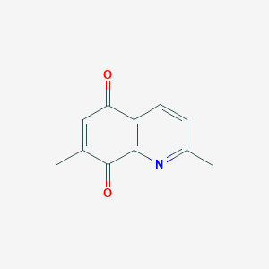 molecular formula C11H9NO2 B12900610 2,7-Dimethylquinoline-5,8-dione CAS No. 64636-84-6