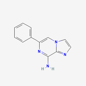 molecular formula C12H10N4 B12900611 6-Phenylimidazo[1,2-a]pyrazin-8-amine CAS No. 673857-28-8