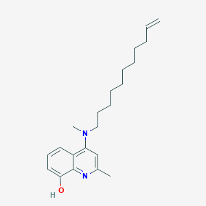 molecular formula C22H32N2O B12900616 2-Methyl-4-(methyl(undec-10-en-1-yl)amino)quinolin-8-ol CAS No. 88484-71-3