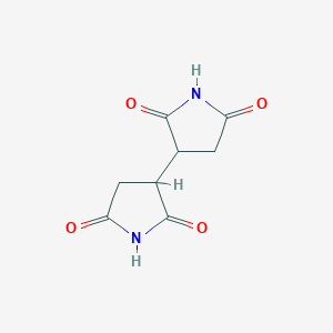 molecular formula C8H8N2O4 B12900652 [3,3'-Bipyrrolidine]-2,2',5,5'-tetrone CAS No. 6536-86-3