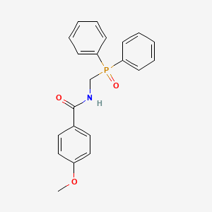 molecular formula C21H20NO3P B12900683 N-((Diphenylphosphoryl)methyl)-4-methoxybenzamide CAS No. 90304-98-6