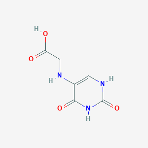 molecular formula C6H7N3O4 B12900690 2-((2,4-Dioxo-1,2,3,4-tetrahydropyrimidin-5-yl)amino)acetic acid CAS No. 374699-12-4