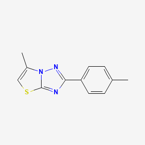 molecular formula C12H11N3S B12900691 6-Methyl-2-(4-methylphenyl)(1,3)thiazolo(3,2-b)(1,2,4)triazole CAS No. 66894-15-3